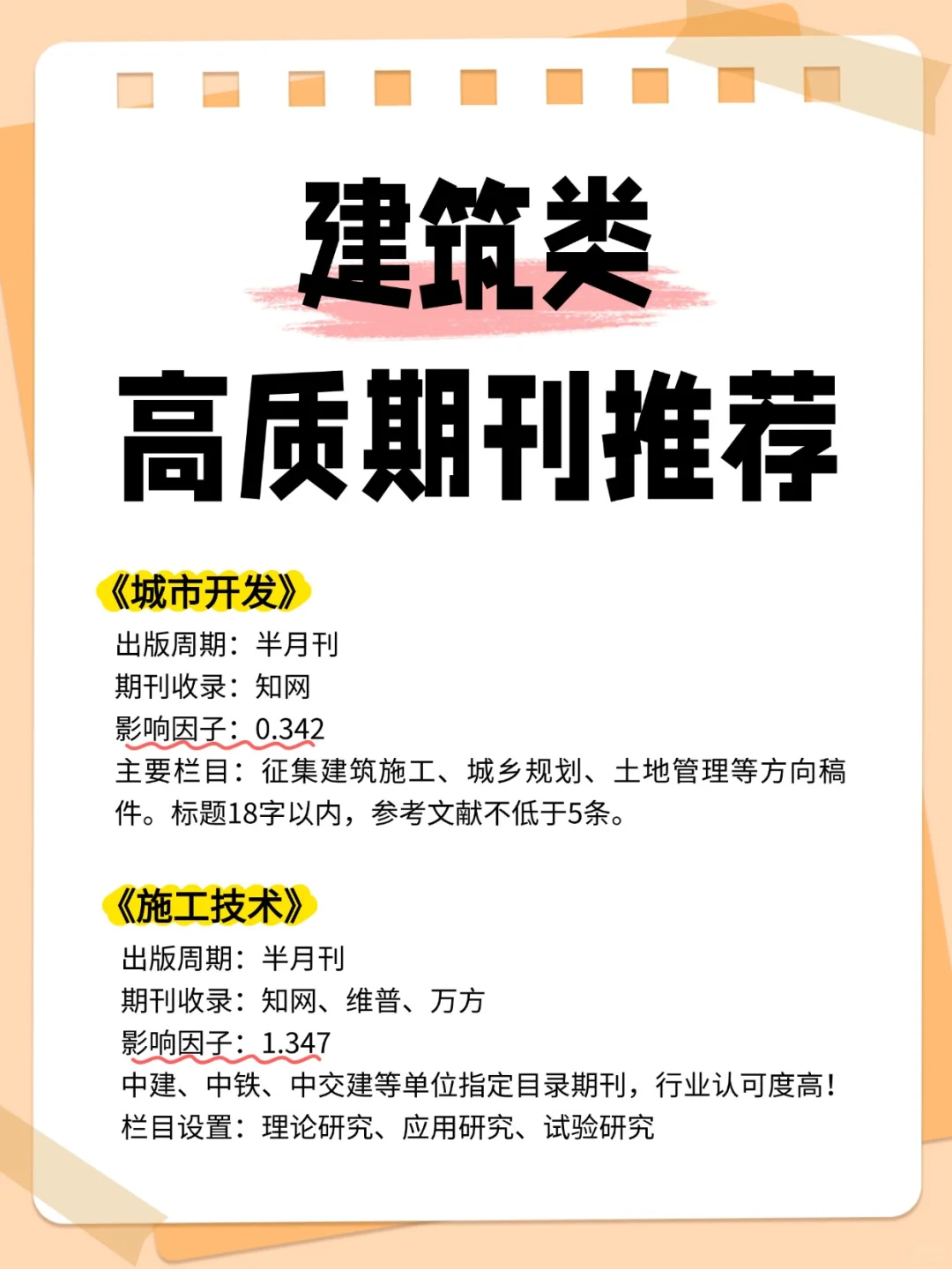 高质量期刊❗——建筑类推荐