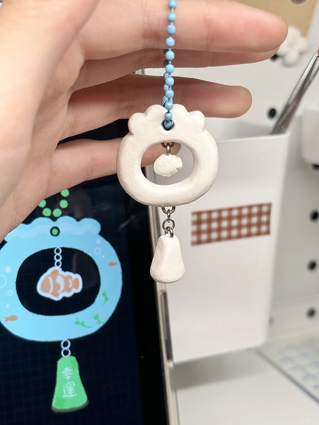 小鱼风铃?｜石塑粘土