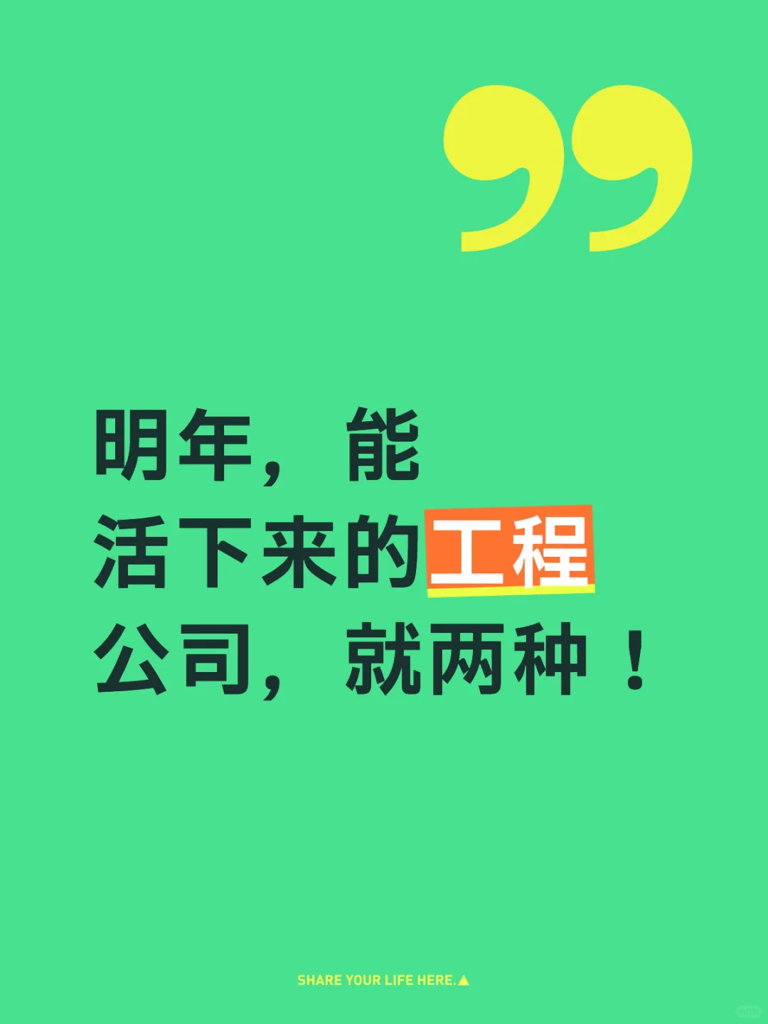明年，能活下来的工程公司，就两种！
