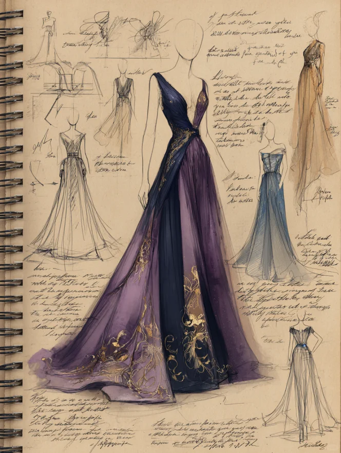 Midjourmey-服装线稿设计（附参考指令）