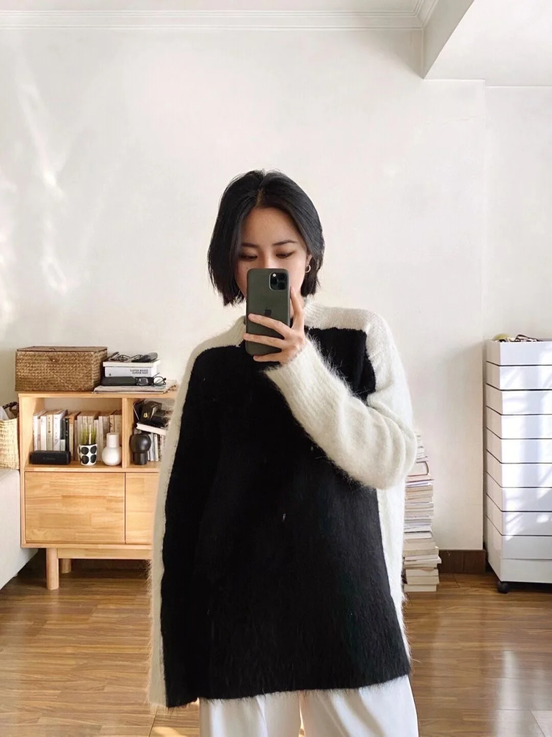 25秋冬新款现货 ｜RA重磅羊驼绒拼色毛衣针织