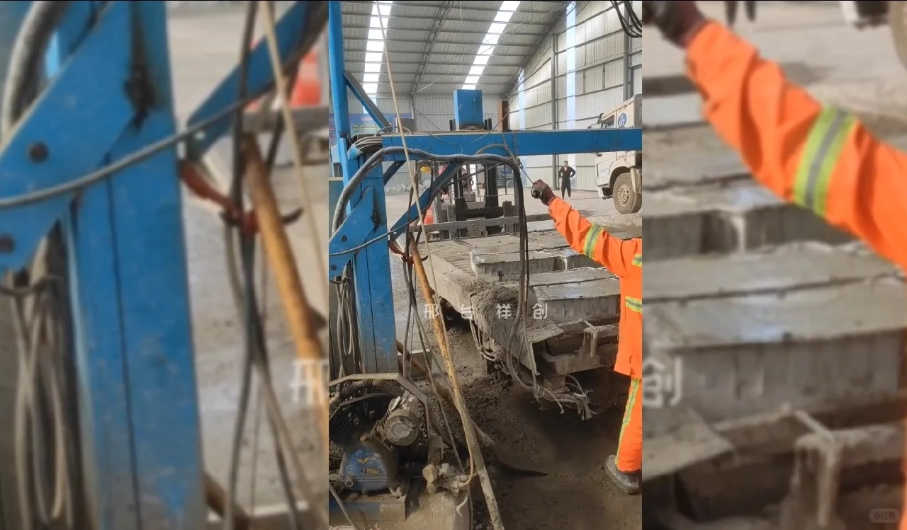 祥创小型混凝土预制构件布料机器生产线设备