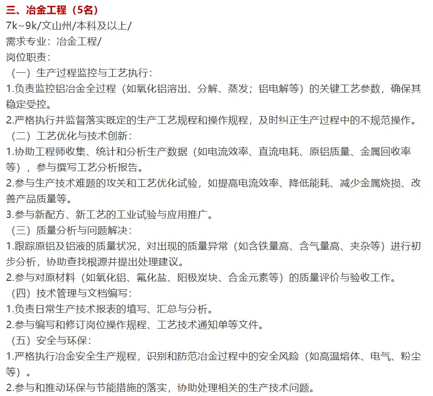 【云南神火铝业2025届秋招】国企直签！