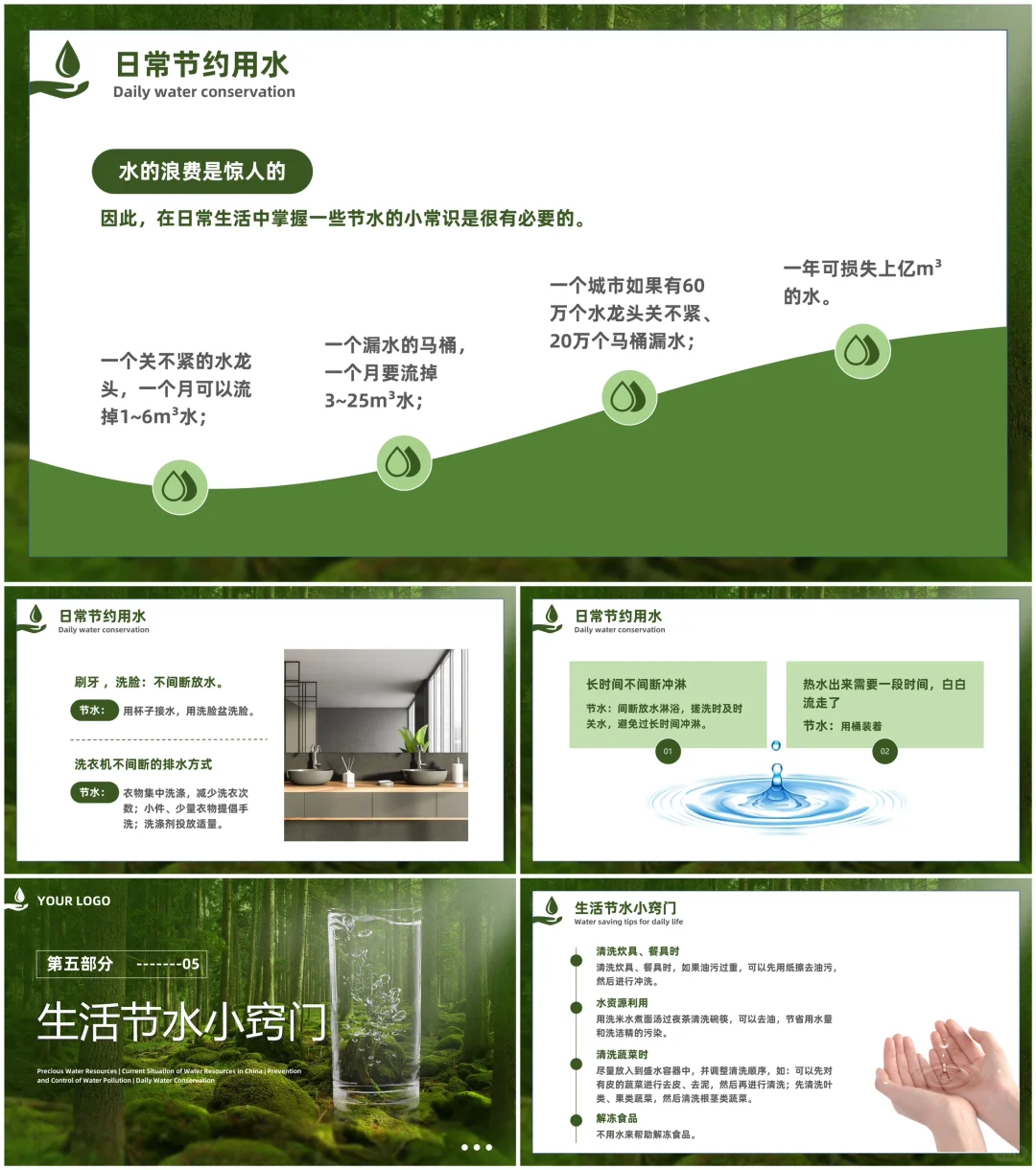 【19】水资源防治水污染宣传PPT模板