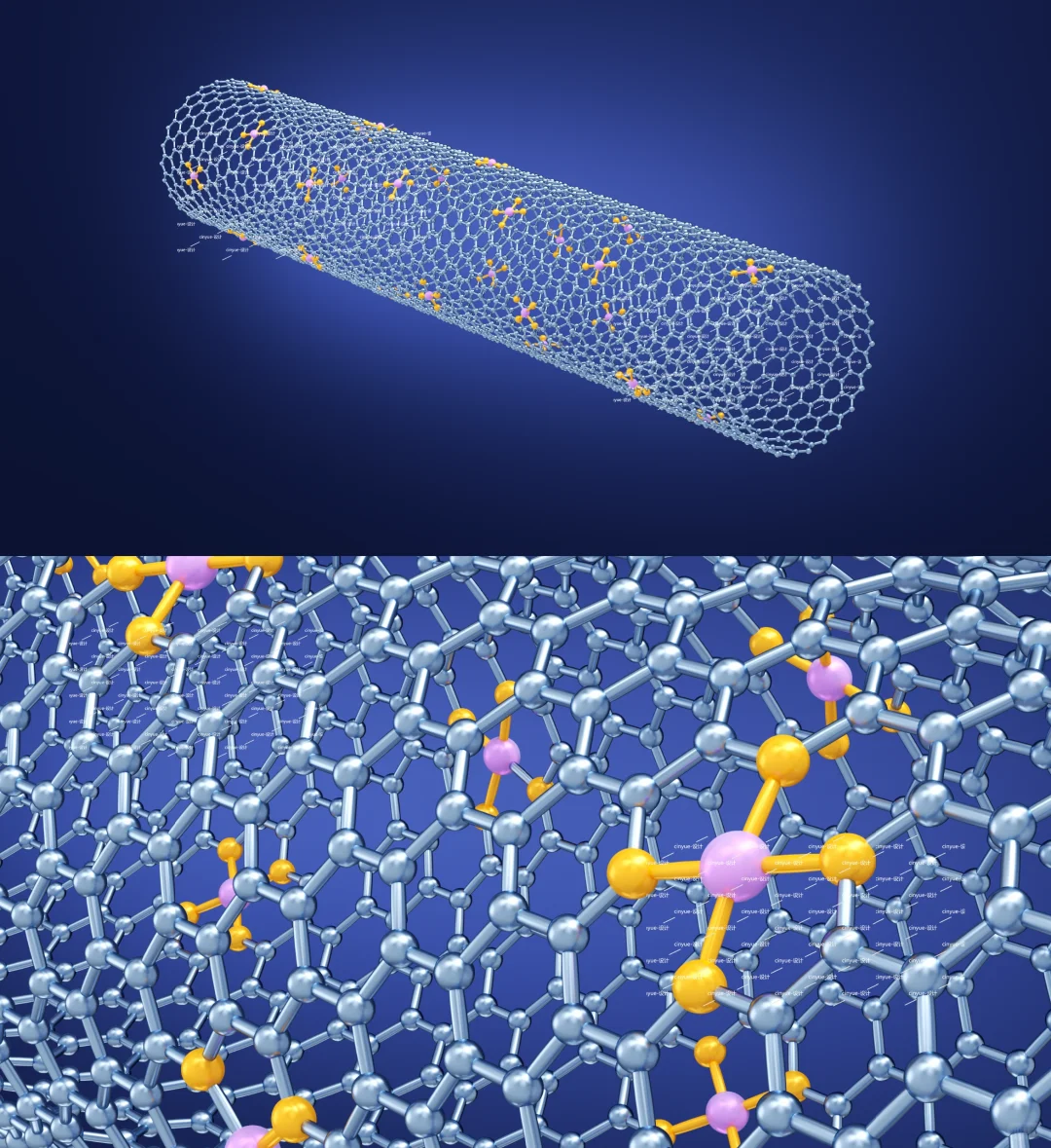 石墨烯碳纳米管掺杂结构/碳纳米管结构绘图