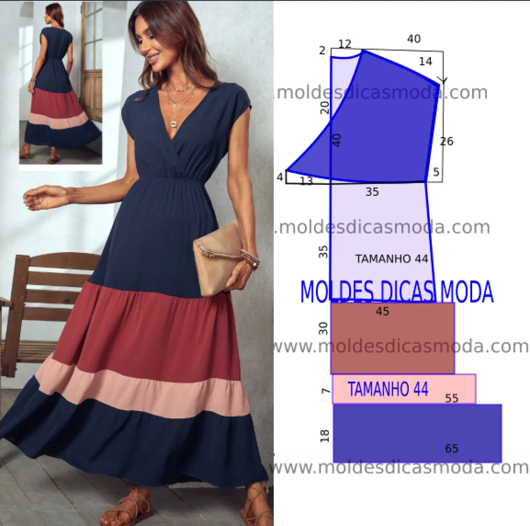 多款欧美时装的结构纸样