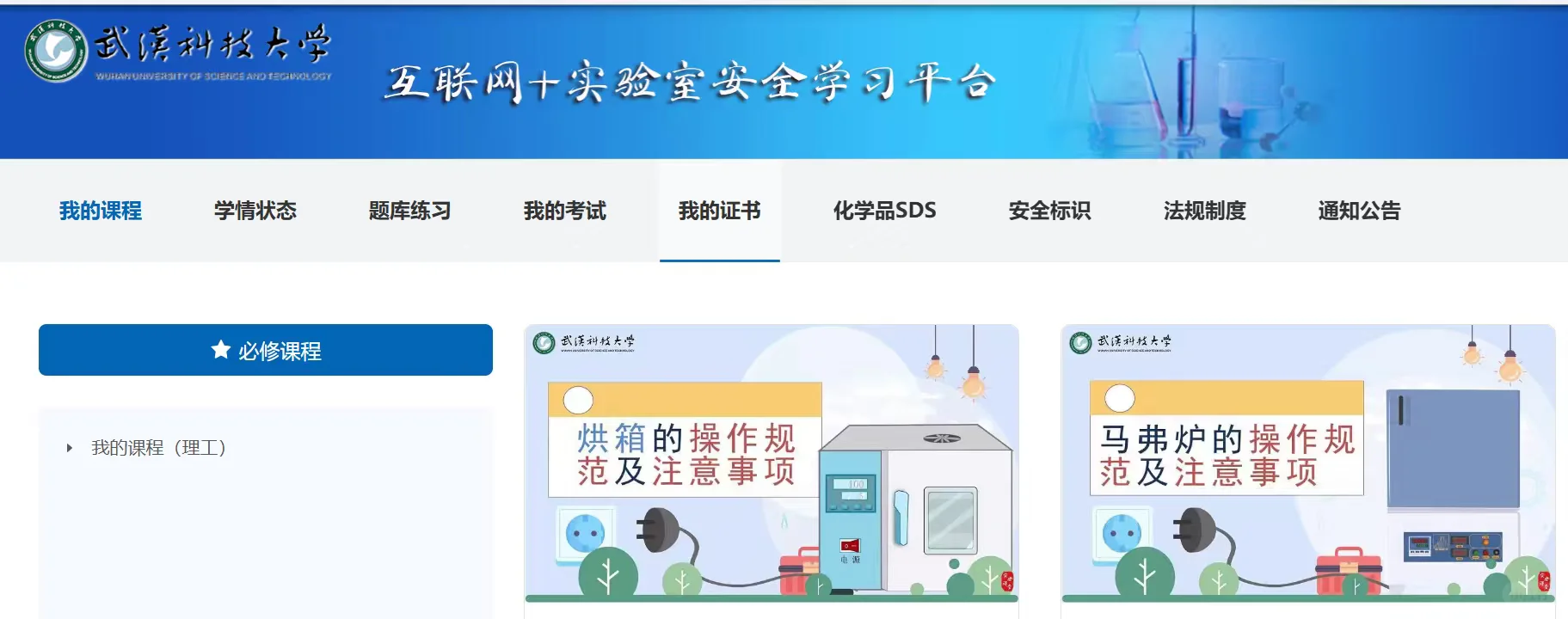 武汉科技大学实验室学习