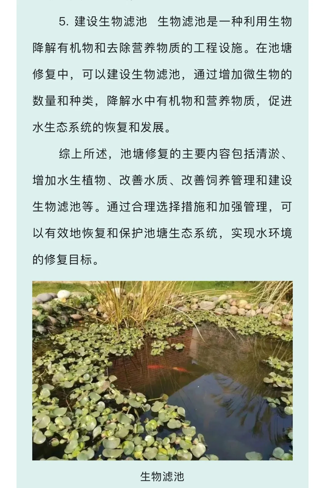 水环境生态修复的主要措施…