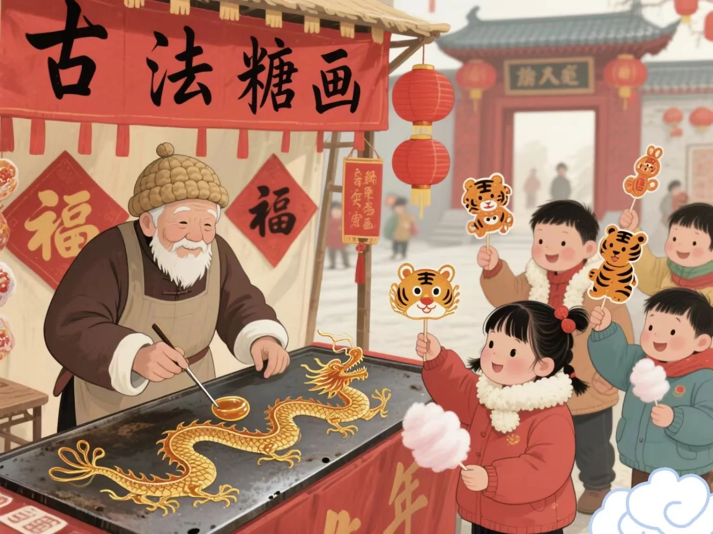 娃念叨了七天想吃的糖画