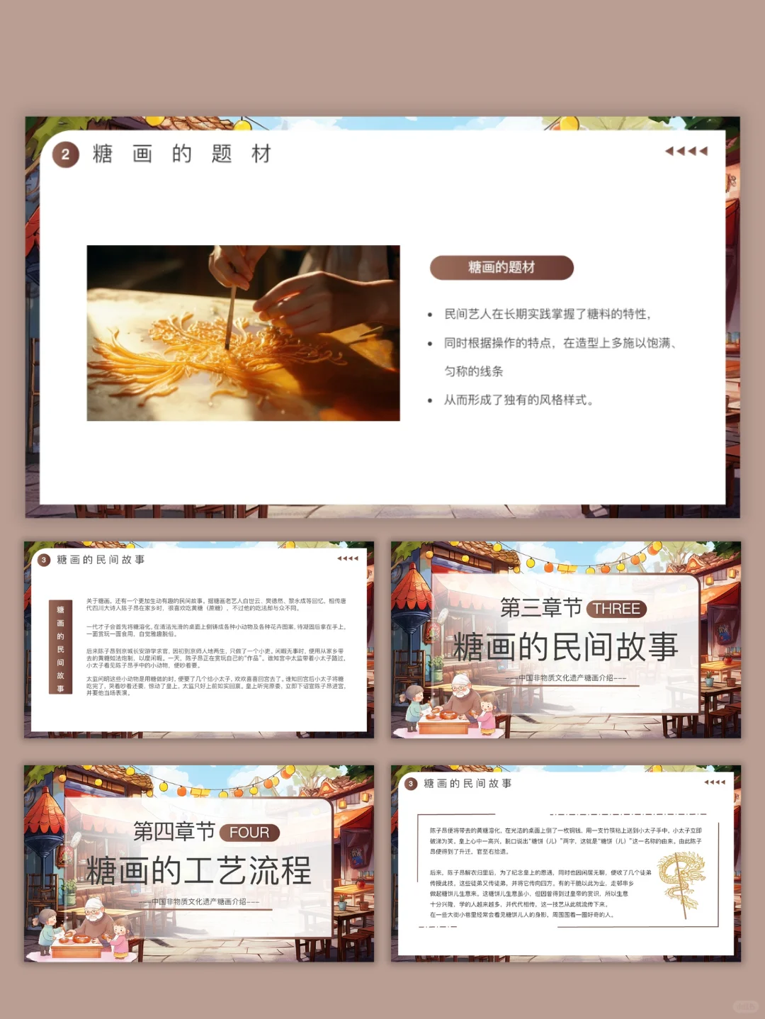 A13中国非物质文化遗产糖画介绍｜19页