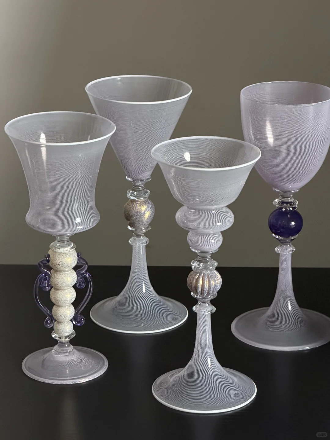 YURUUI新品｜右滑看Davide紫蕾丝孤品玻璃杯