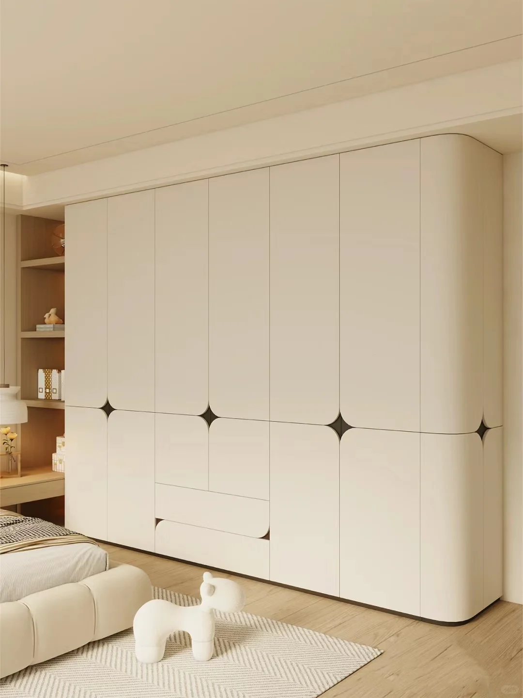 这圆弧衣柜也太丝滑上档次了！