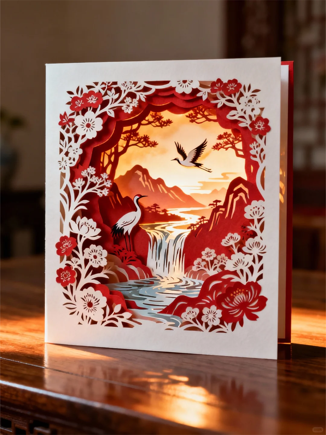 这纸上的3D立体山水，美到让人窒息！?️