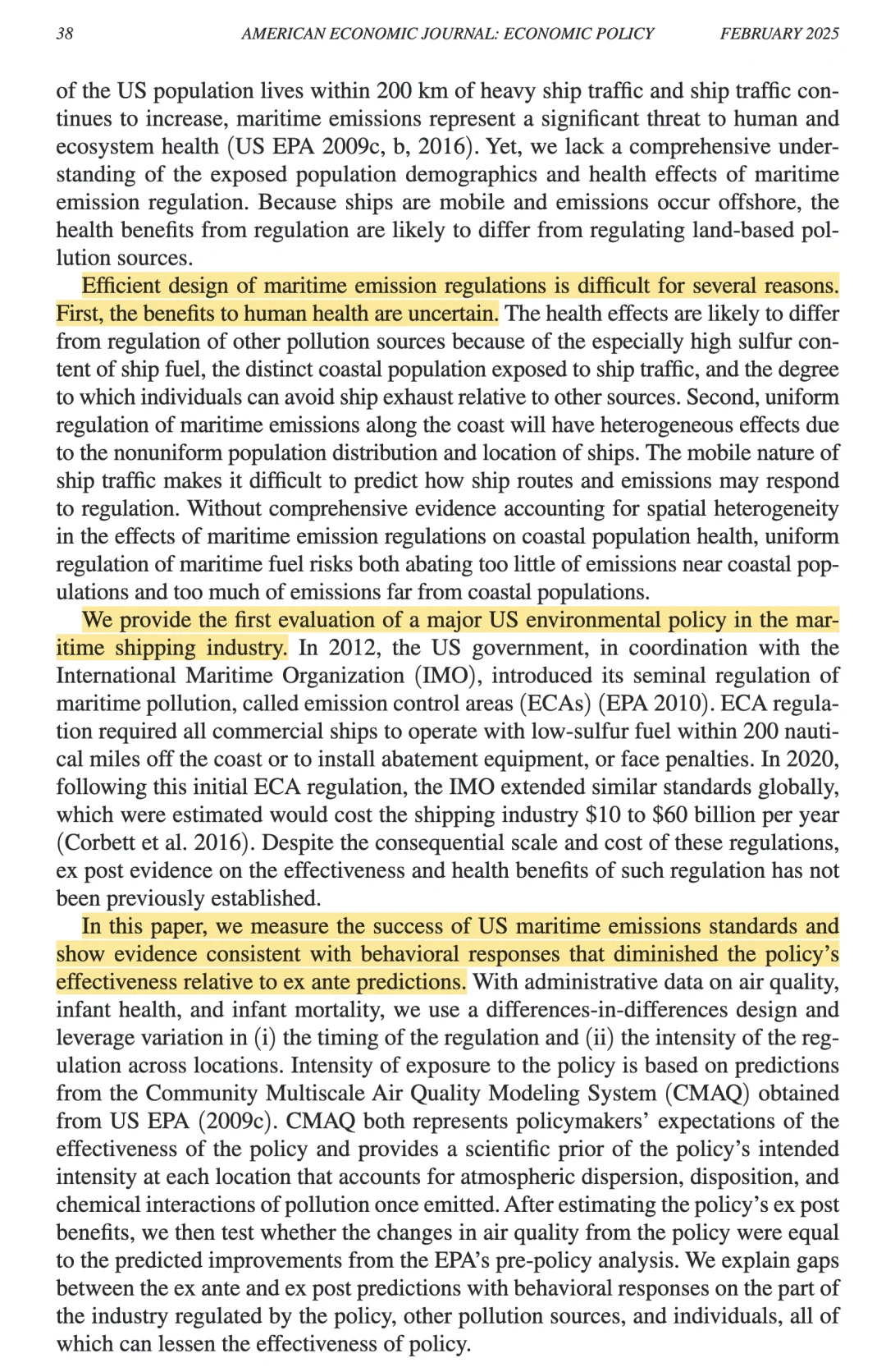 AEJ｜环保政策的贸易代价，船舶数据真赞！