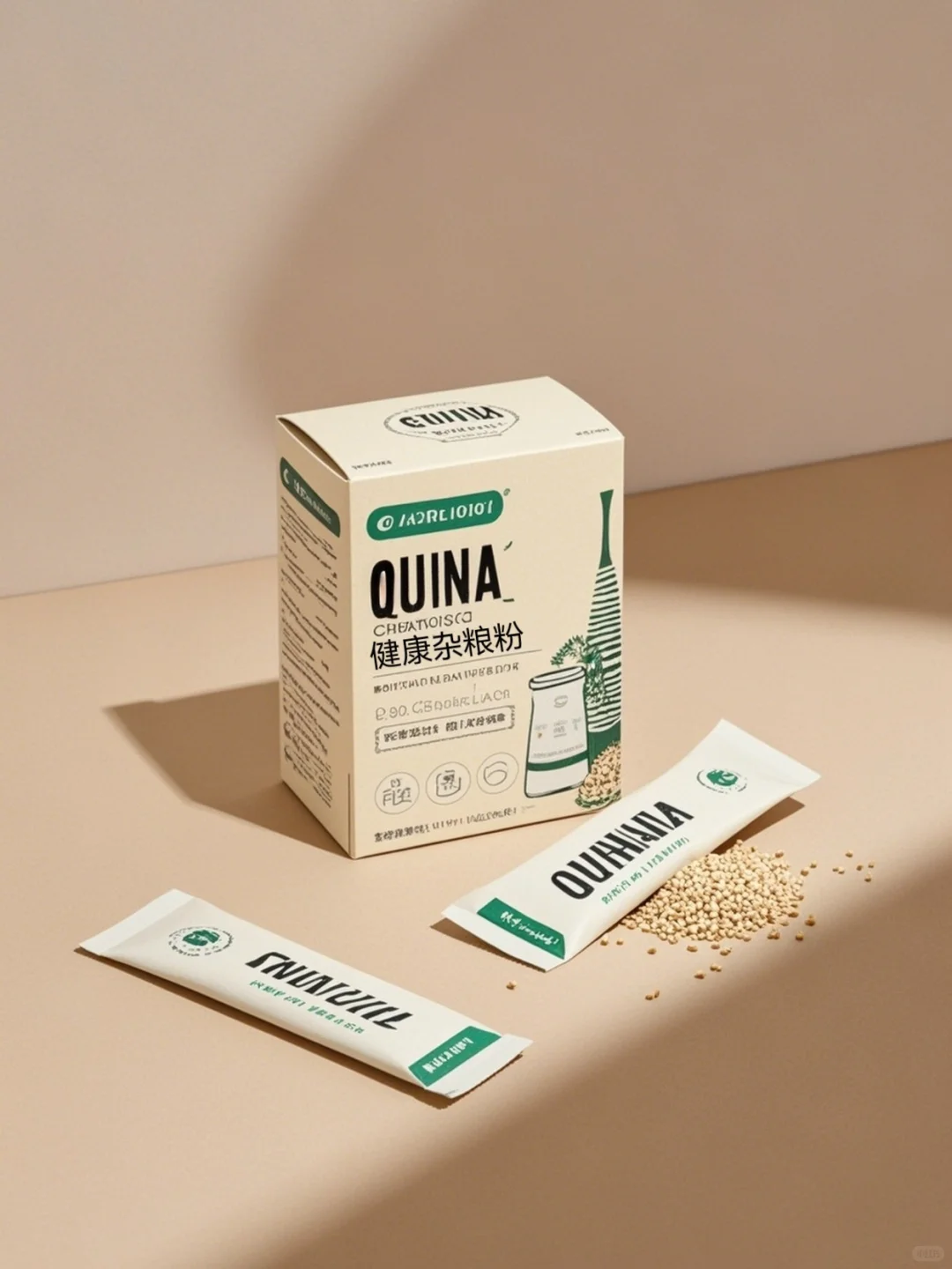 荞麦粉包装设计、简约高级感