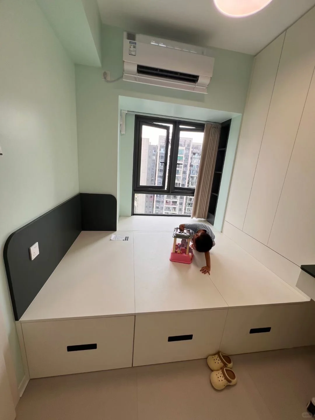 69㎡装出90㎡的既视感！小户型奶油风直接抄