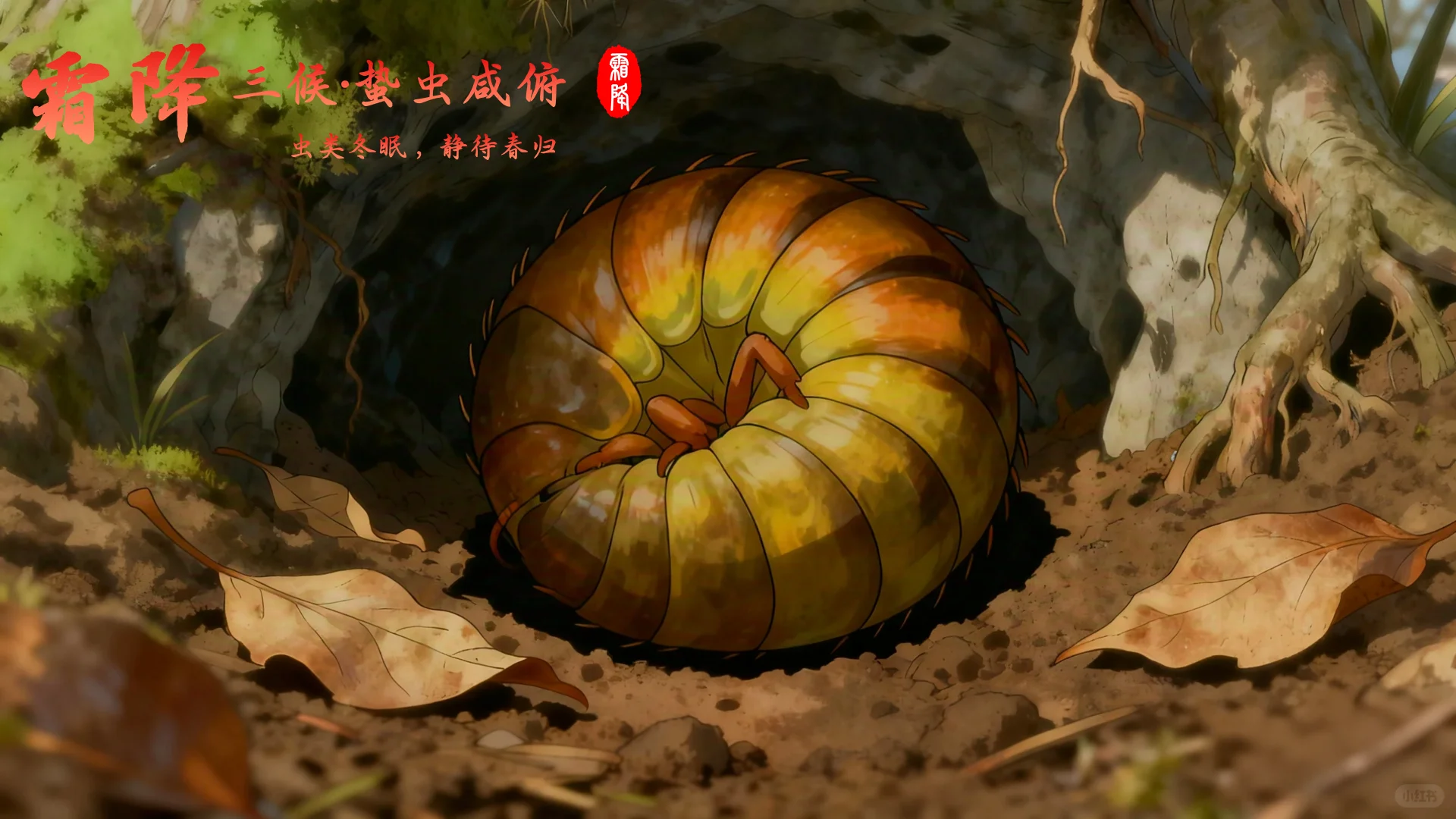 霜降三候·蛰虫咸俯——虫类冬眠，静待春归