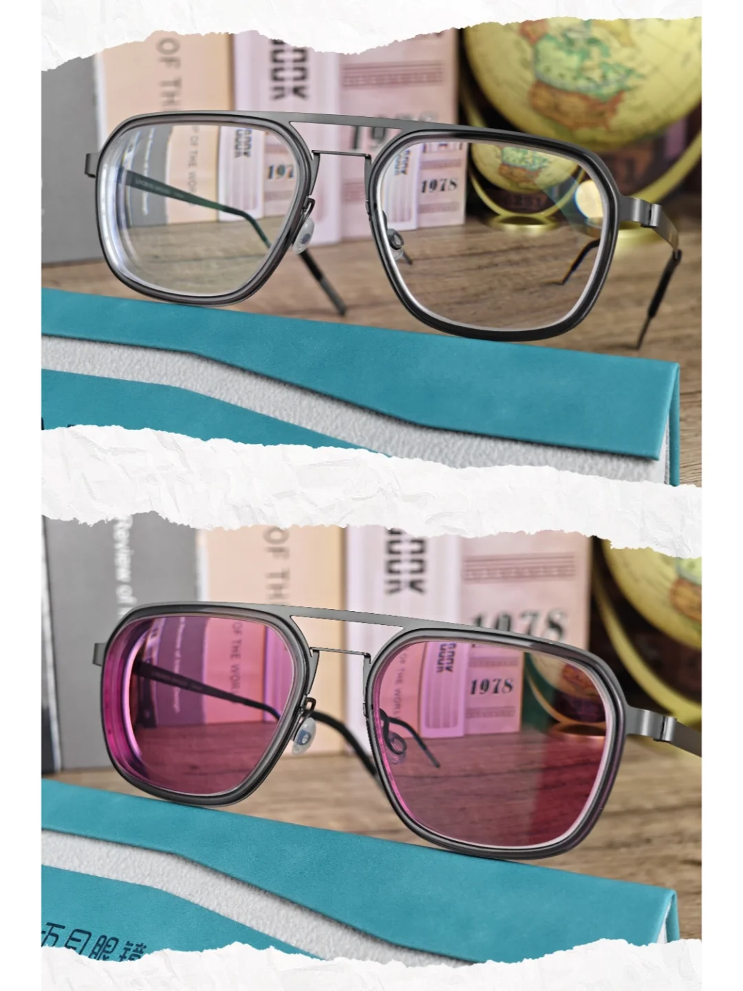 客订分享：全真膜变粉变色镜片