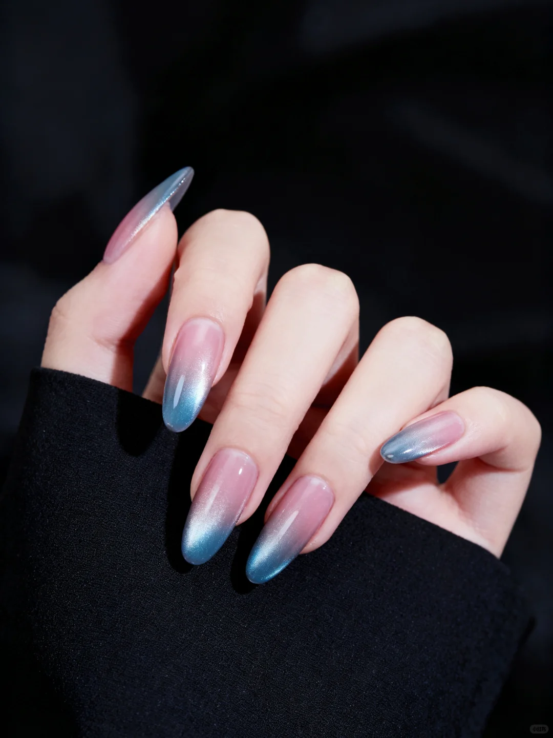 粉蓝渐变玻璃珠猫眼✨