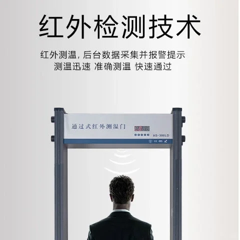 安萨安检门红外线热成像体温检测医院金属探