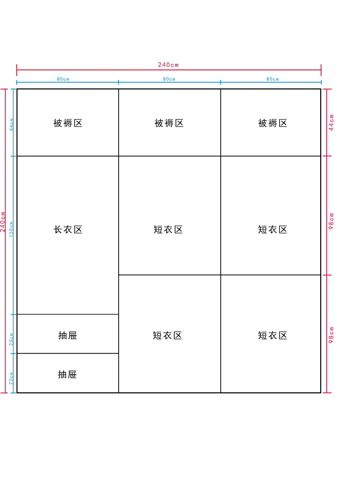 被邻居们夸爆了的分段式免拉手衣柜…