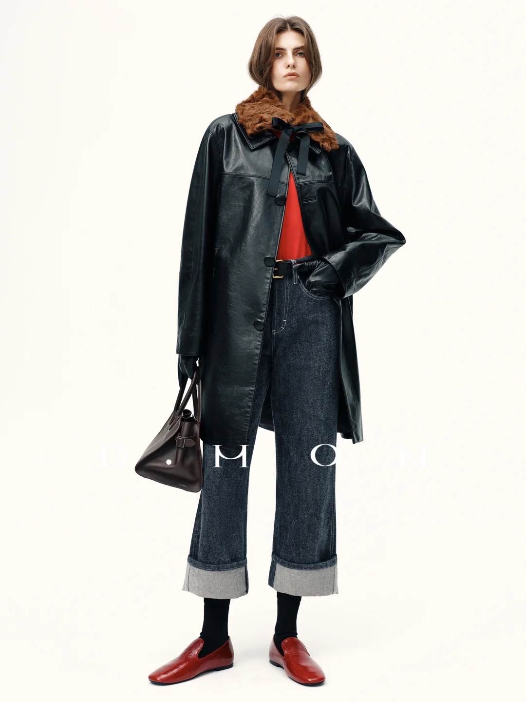 DMON秋冬神裤_欧洲进口磨绒棉感九分牛仔裤