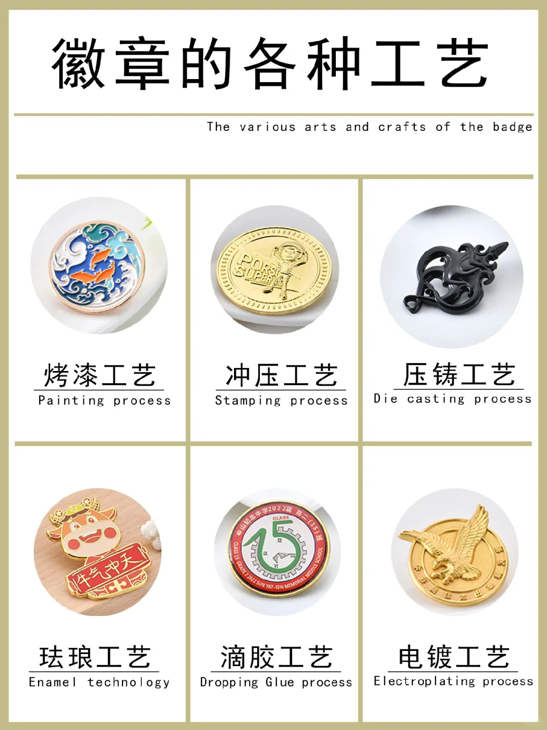 制作徽章的各种工艺