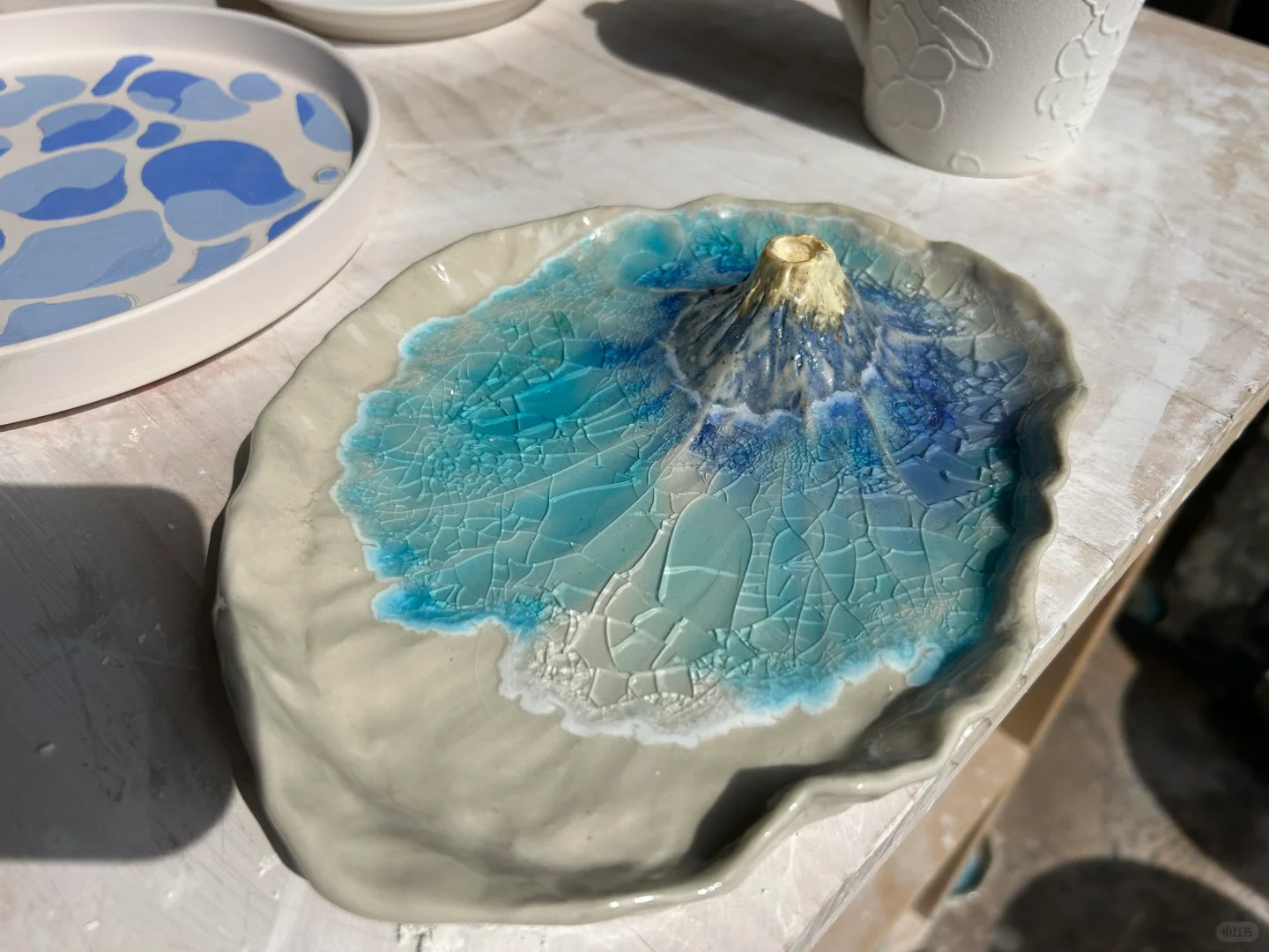 陶瓷里放玻璃也太好看了吧?，什么仙品！！