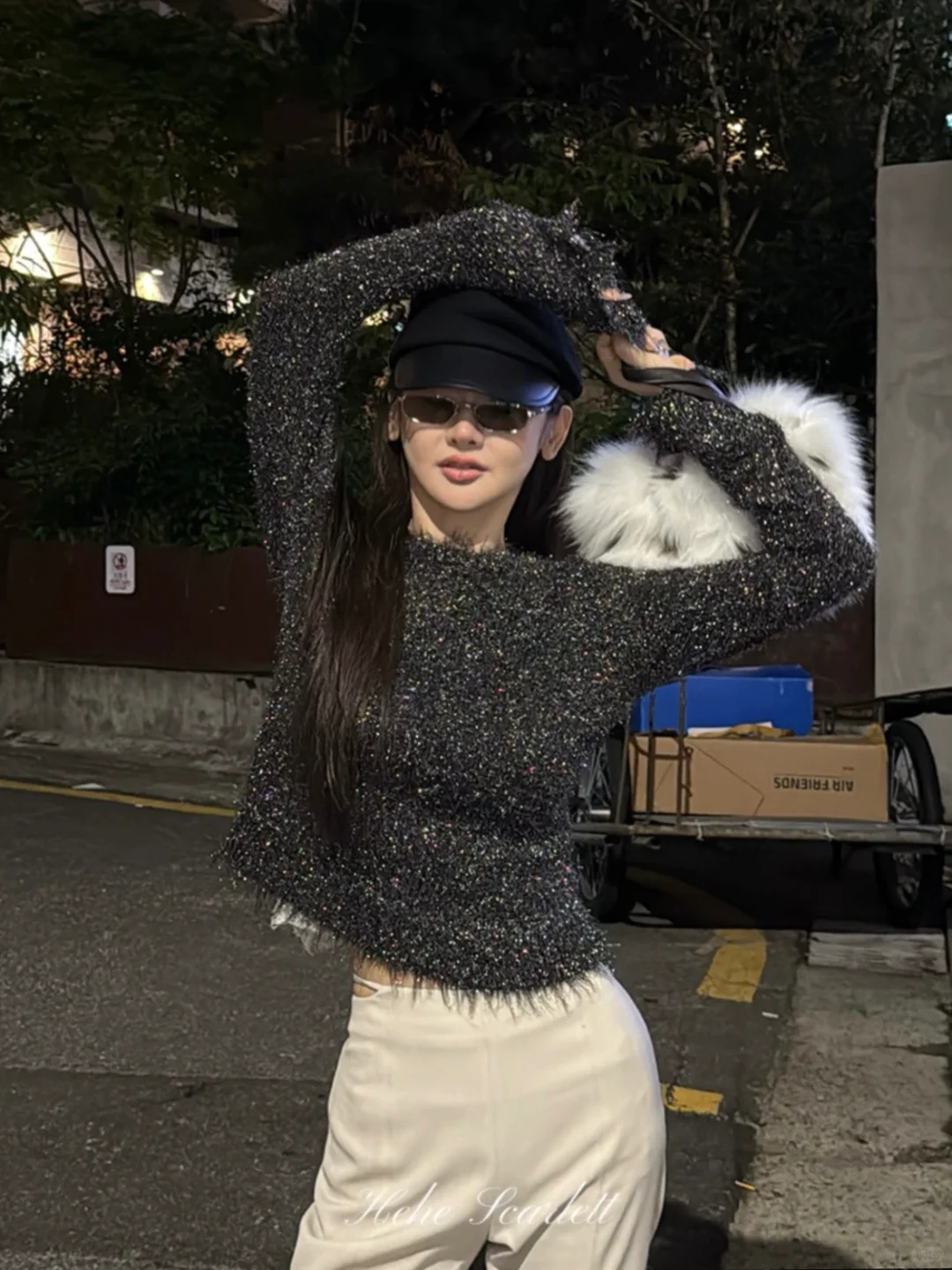 你的呵呵Scarlett｜幻彩星光衫 金羽纱毛衣