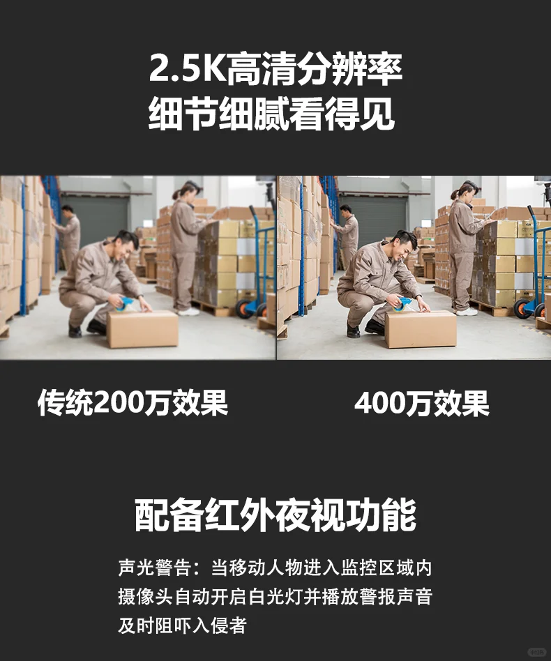 美安AI智能摄像机，4G+WiFi让安防无死角！