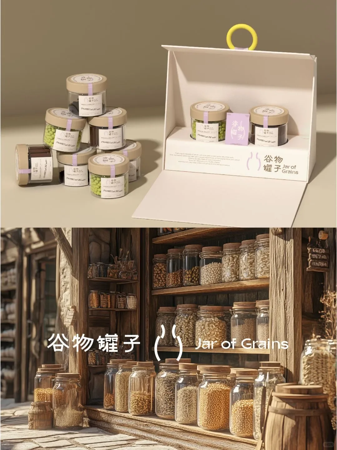 每粒谷物都在说情话的干粮店品牌设计