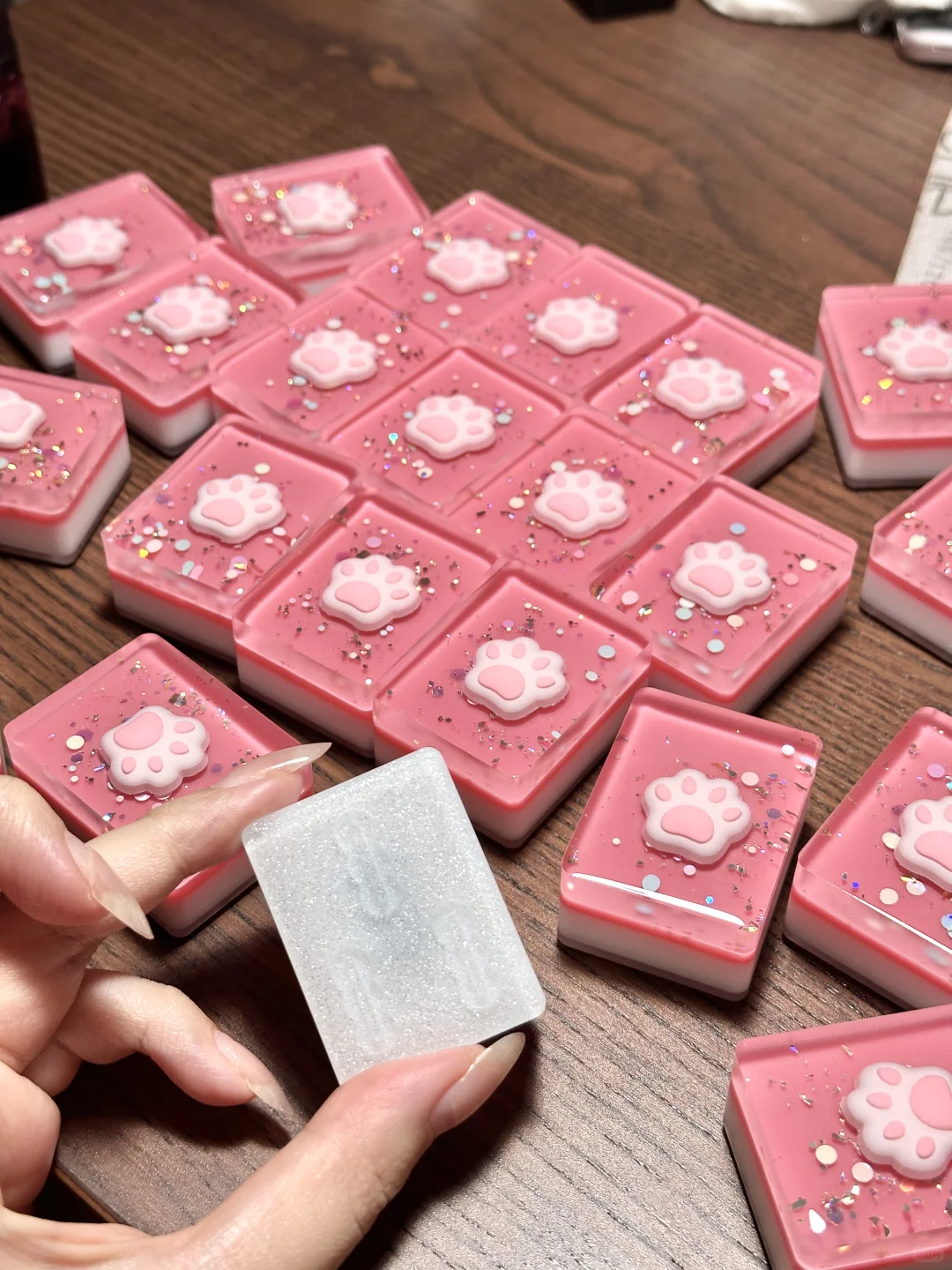 第一次做滴胶麻将，还算满意