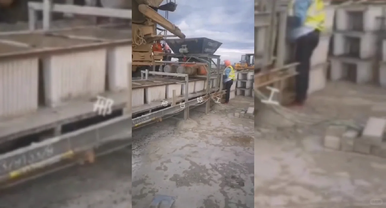 妙工水泥预制构件布料机器成型生产线设备