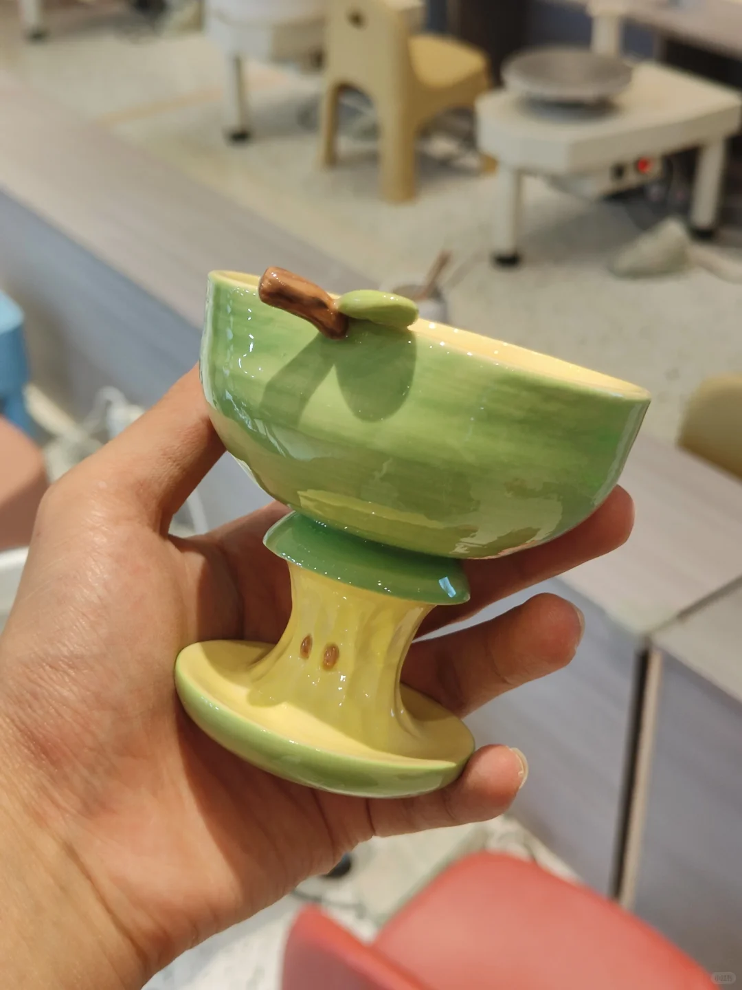 陶艺苹果高脚杯，我先吃为敬啦?