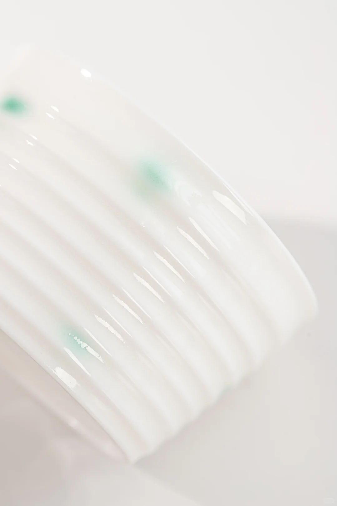 云汀手作｜集亩系列绿彩水波纹猪口杯