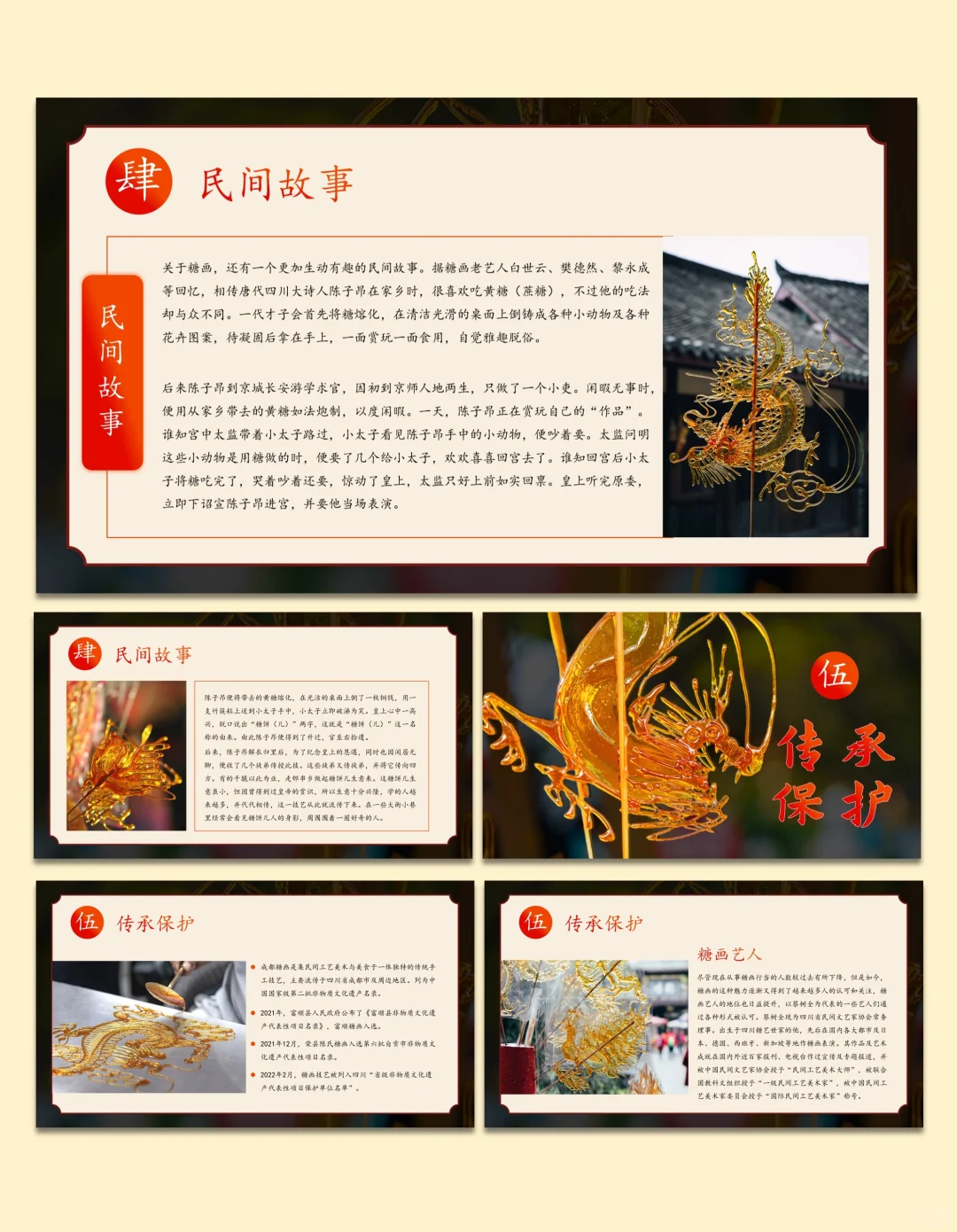 【152】非遗文化——糖画介绍PPT模板