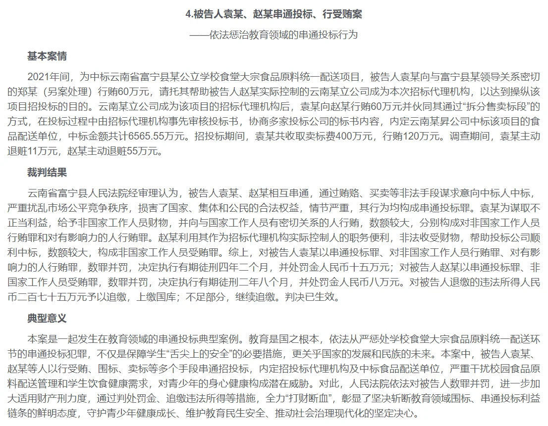 6个串通投标典型案例