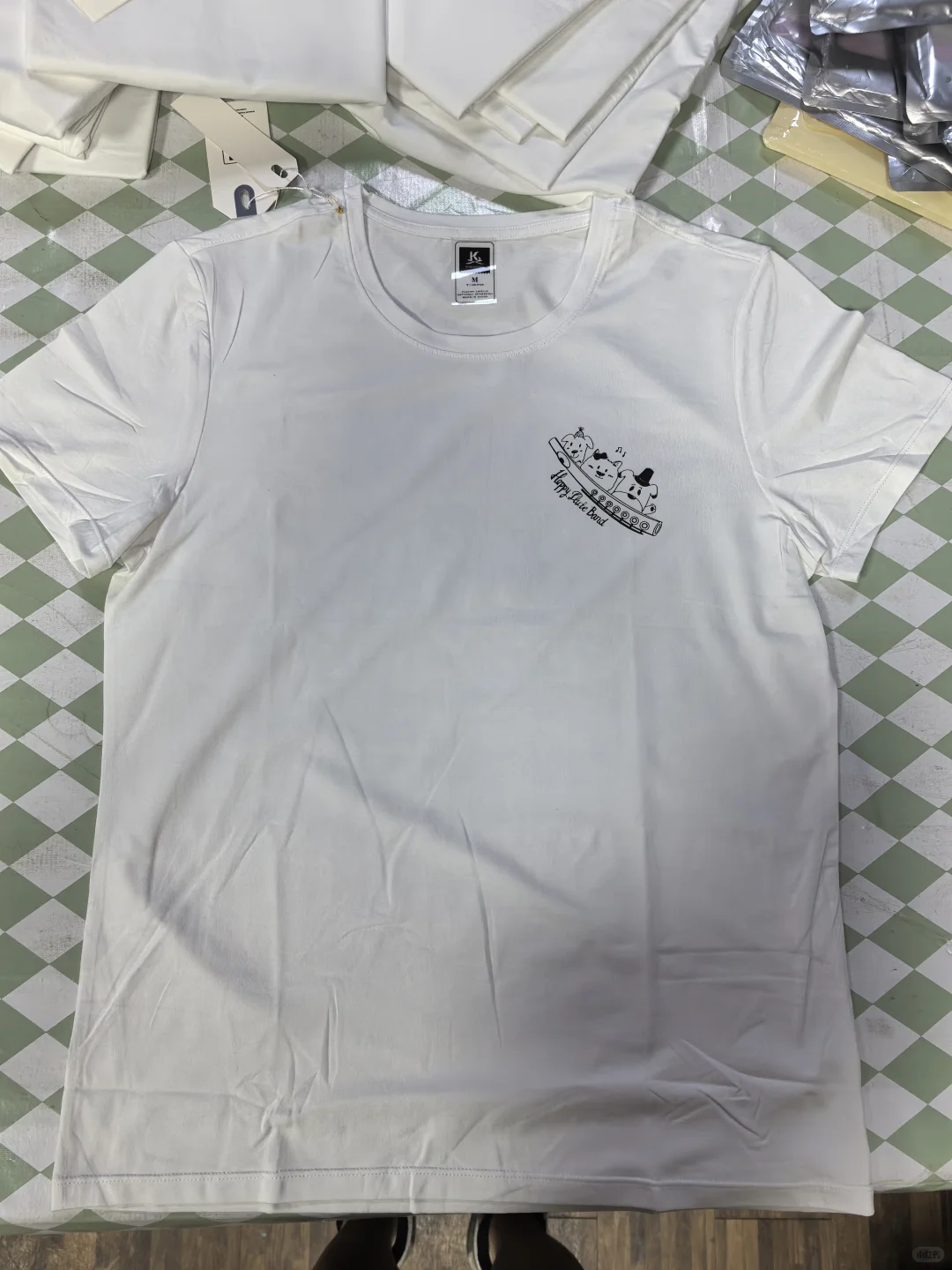 今天的印花加工工作，完毕