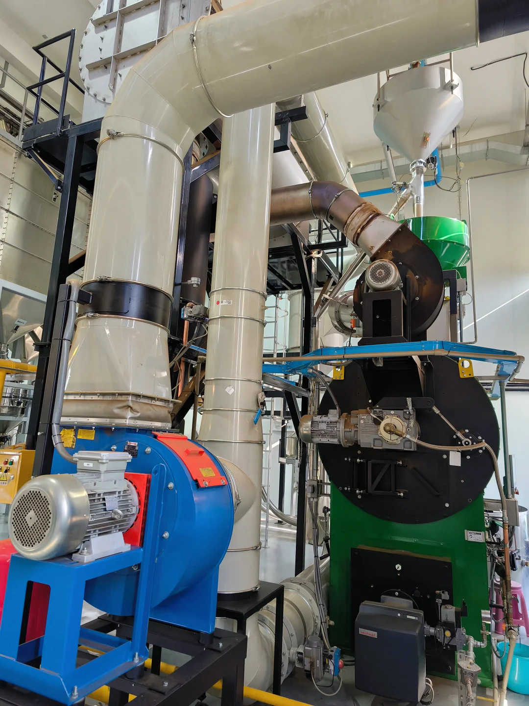 240kg➕400kg大型咖啡烘焙厂生产线净化油烟