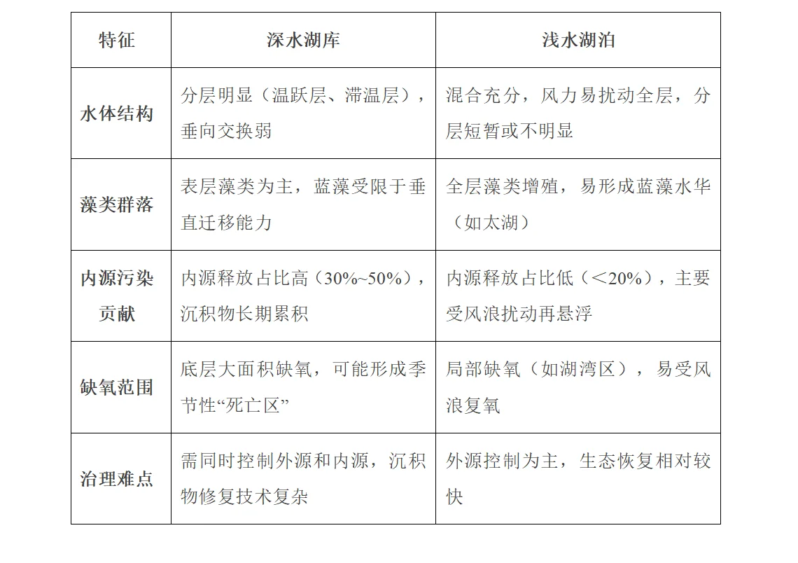 深水湖库富营养化成因与特征