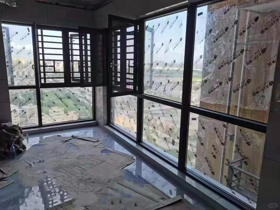 438一方断桥平开窗系统门窗封阳台窗纱一体