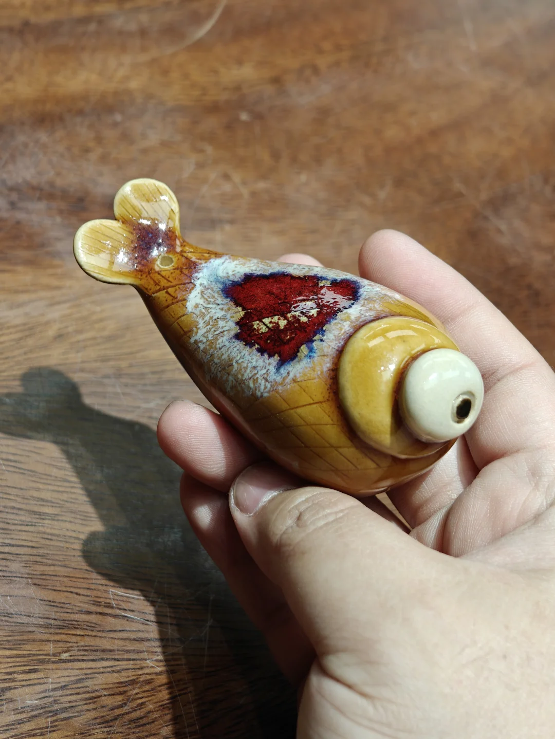 《一目禅》石湾陶可爱·禅意·香插·手把件！