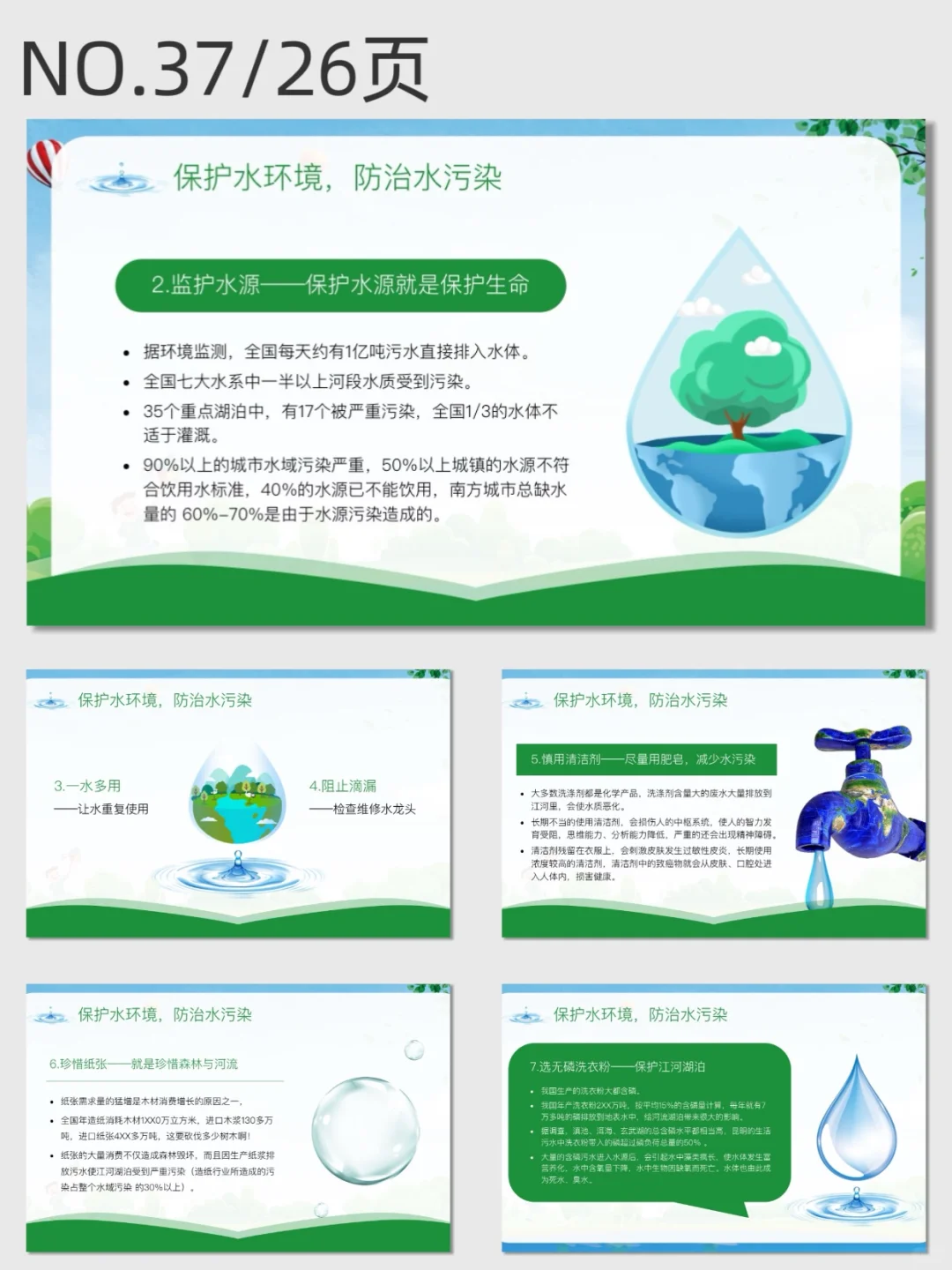 节约水资源，保护水环境ppt