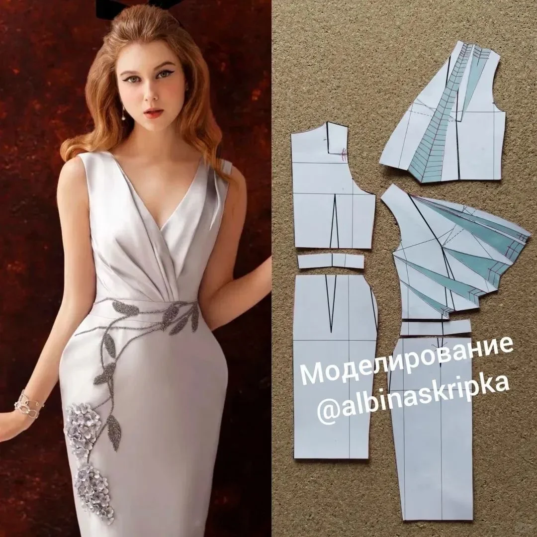 多款欧美时装的结构纸样