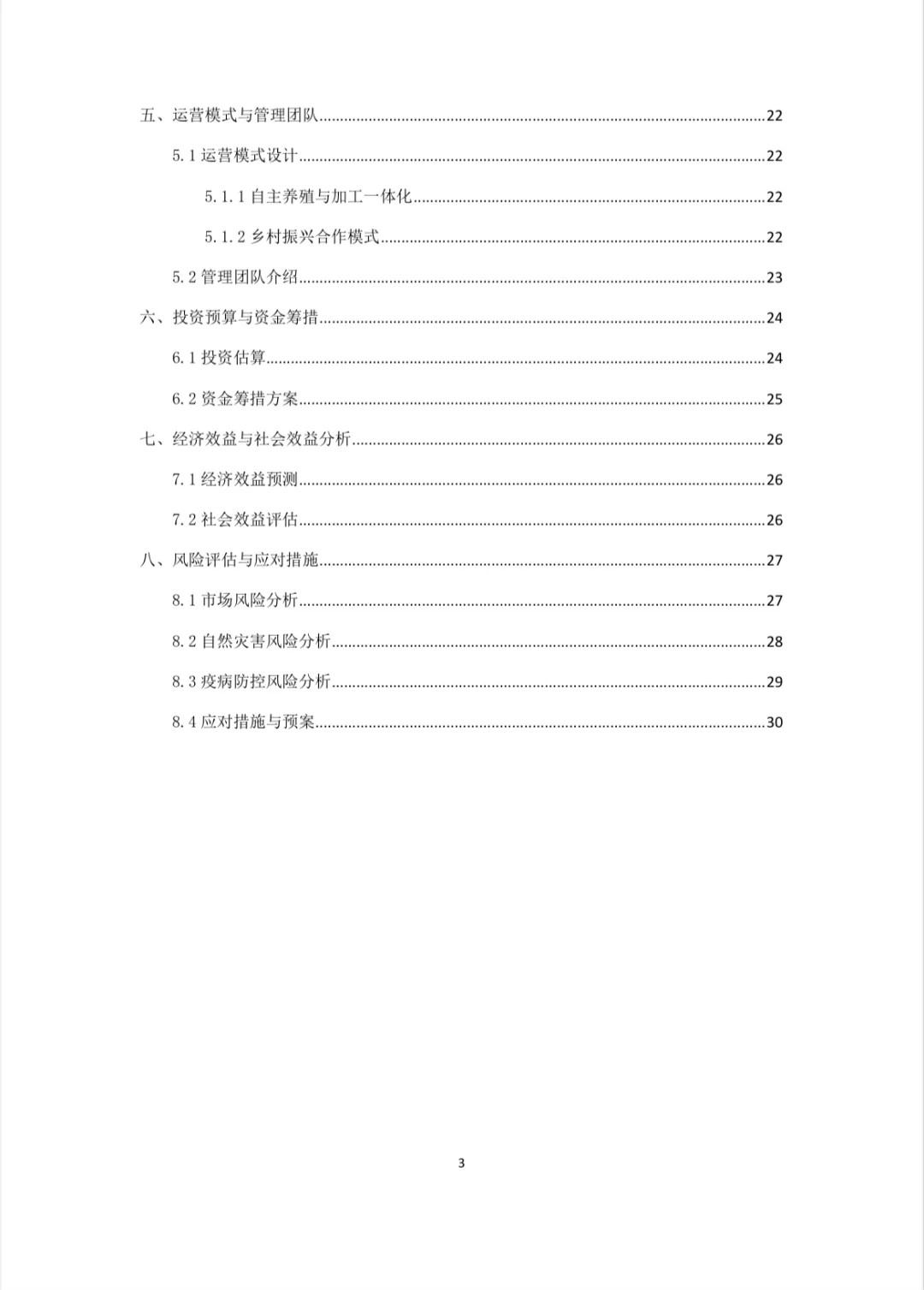 生态养殖与加工项目计划书Word