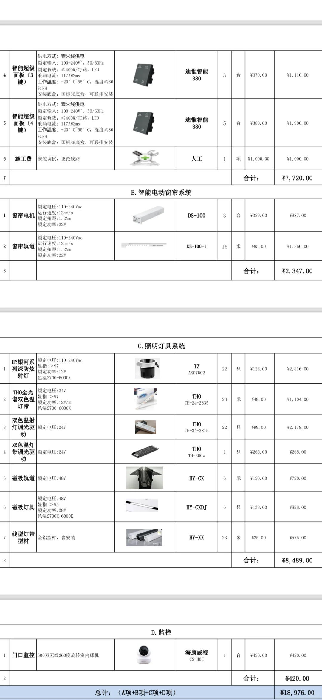 智能家居产品清单，看?了