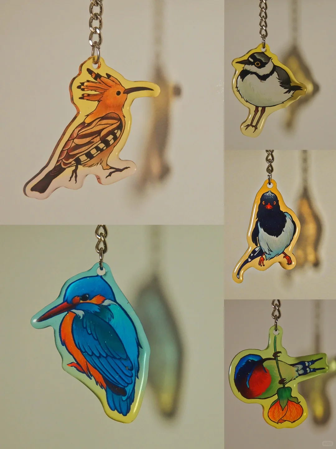 把我画的小鸟做成了挂件✌️✌️