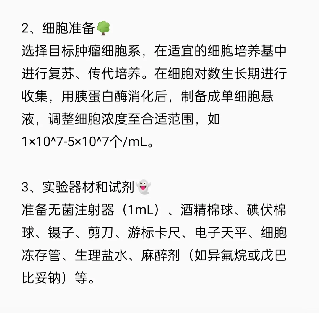 裸鼠成瘤实验流程