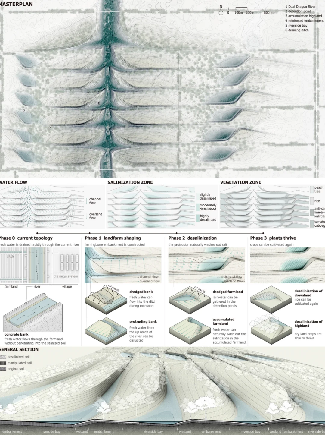 “三步走”盐碱地修复｜哈佛港大TUD景观录取