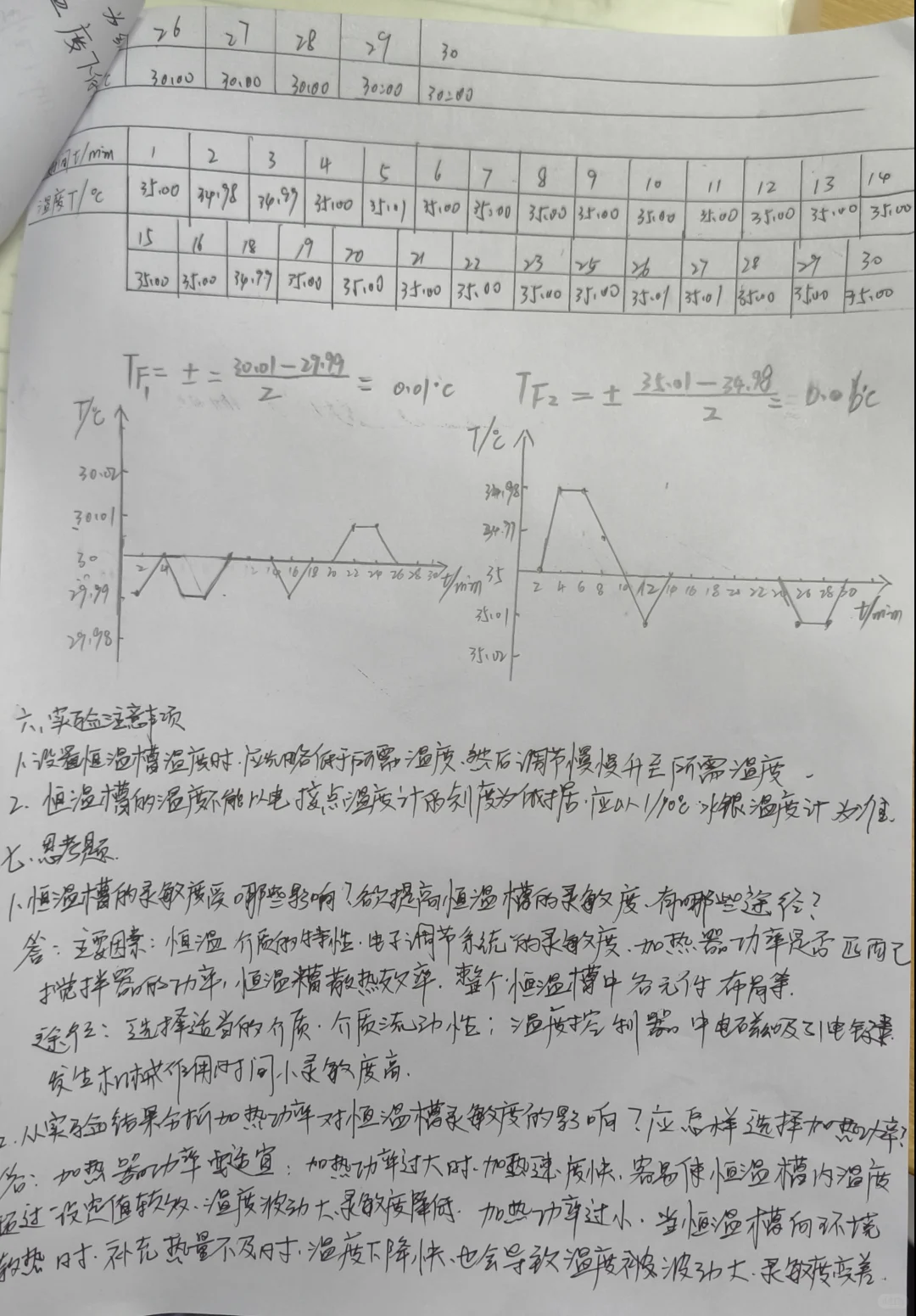 恒温槽的调节和性能测试